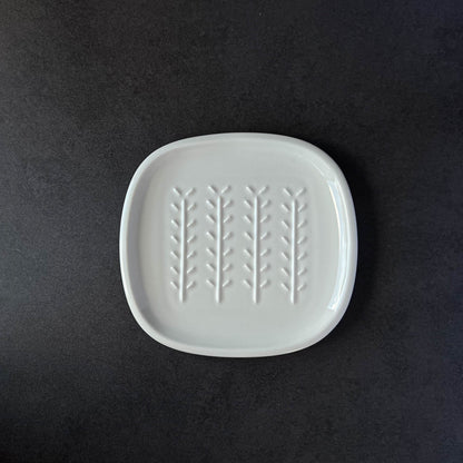 Miyama Crust Toast Serving Plate 19cm - Ivory / Brown