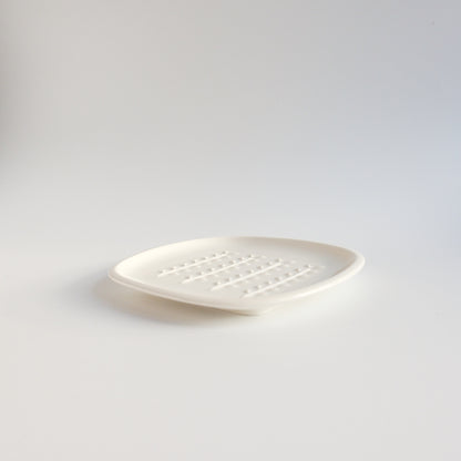 Miyama Crust Toast Serving Plate 19cm - Ivory / Brown
