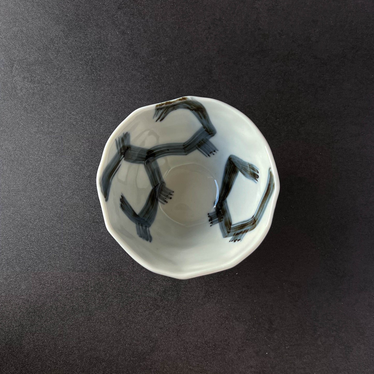 Octagonal Small Rice Bowl 14cm - Arabesque / Cherry Blossom