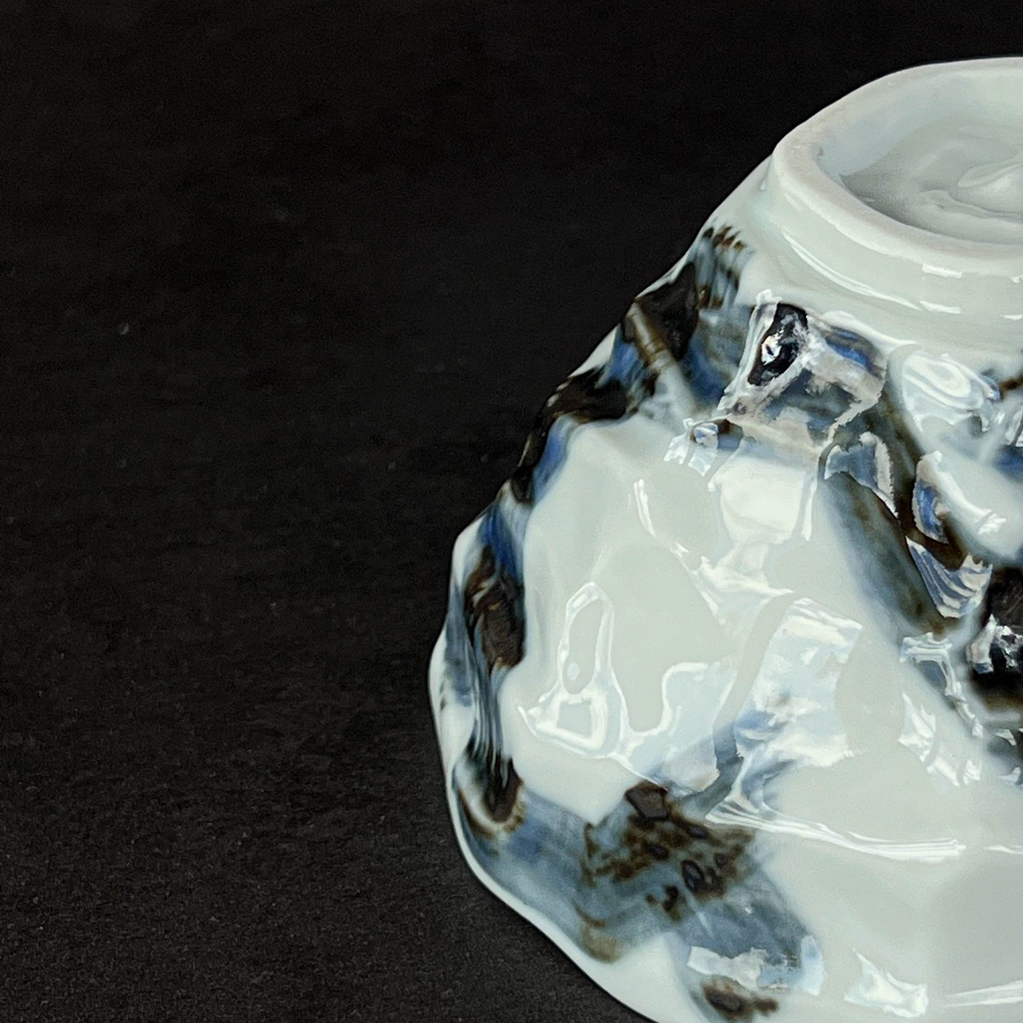 Octagonal Small Rice Bowl 14cm - Arabesque / Cherry Blossom