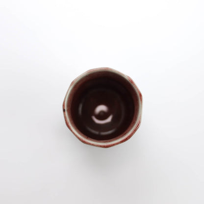 Cinnabar Sogi Japanese Teacup 180ml - Grey Red