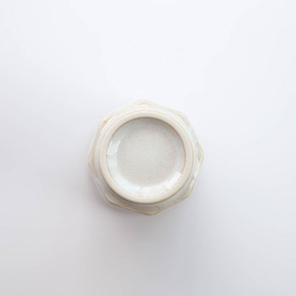 Rusty Unofu Octagonal Japanese Teacup 160ml - White