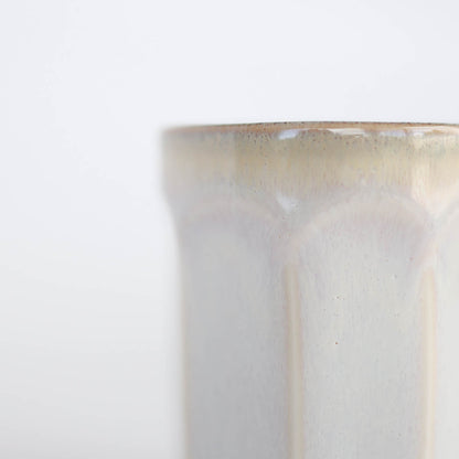 Rusty Unofu Octagonal Japanese Teacup 160ml - White