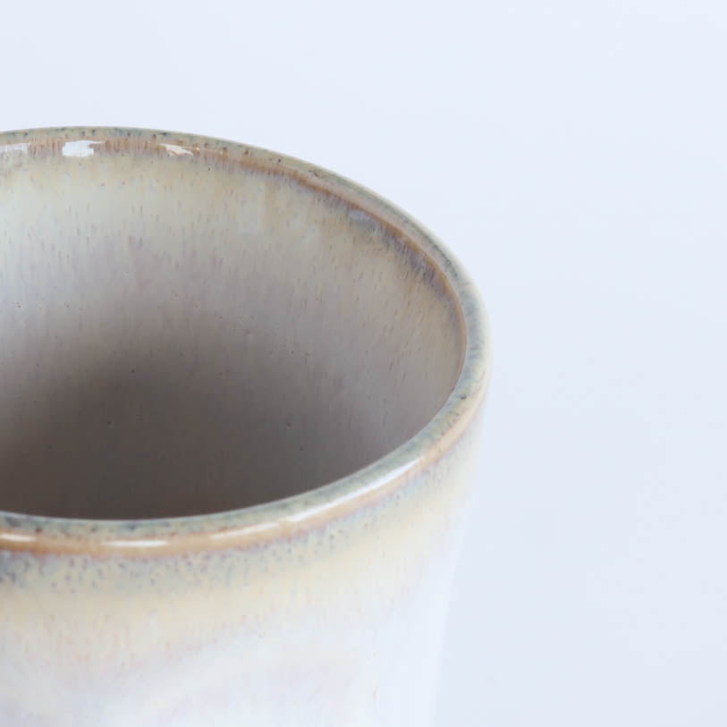 Rusty Unofu Octagonal Japanese Teacup 160ml - White
