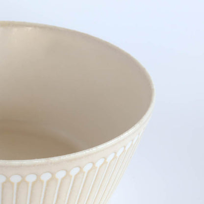 ALBEE Julienne Grass Pattern Bowl with Non Wrap Lid 13cm - Navy / Beige / Grey