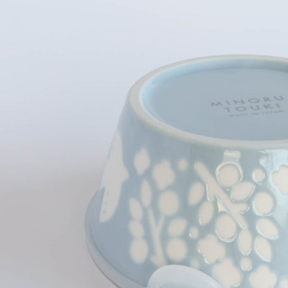 LINTU Plantaree Bowl with Non Wrap Lid 13cm - Blue / Aqua / White
