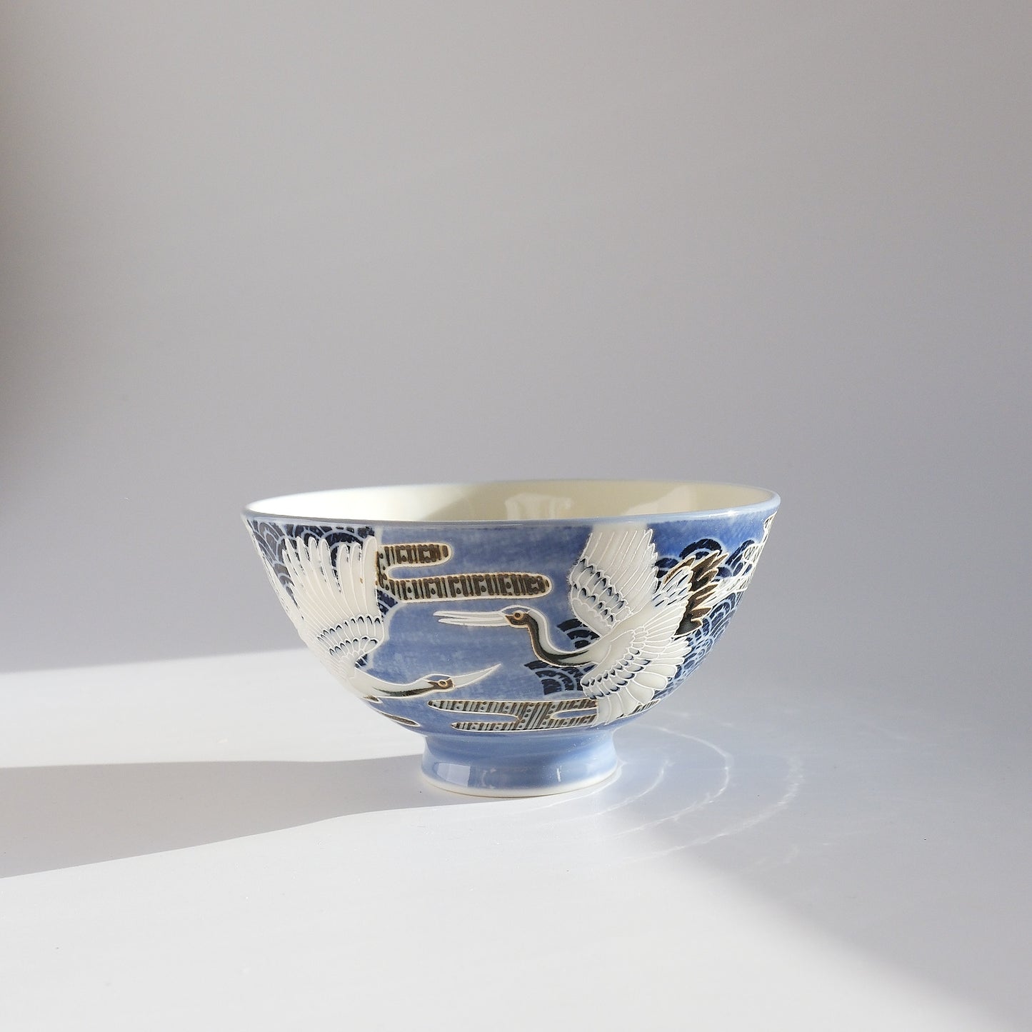 Small Teacup Rice Bowl 12cm - Crane