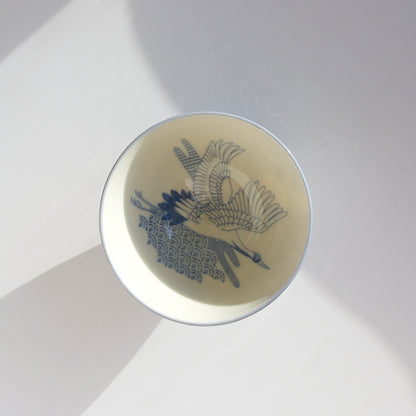 Small Teacup Rice Bowl 12cm - Crane