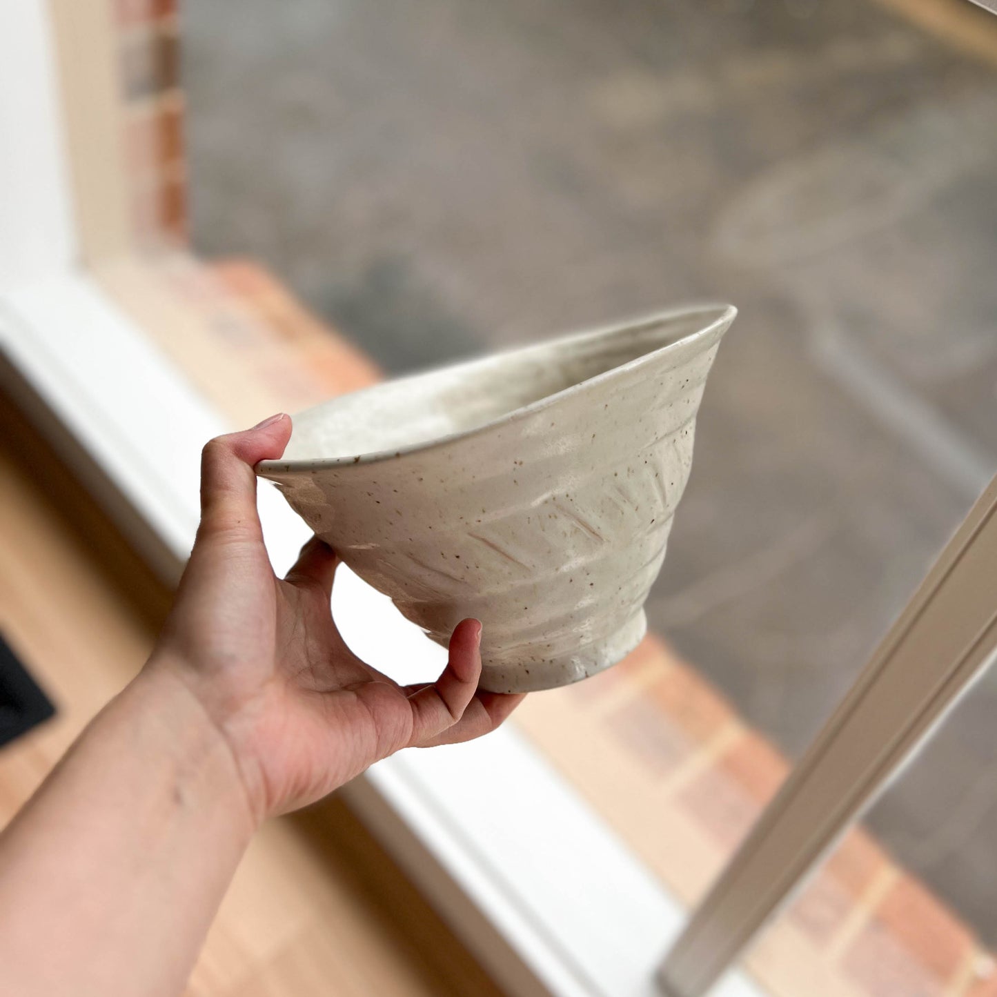 Handmade Porcelain Ramen Noodle Large Bowl 22cm - White / Pink / Snow / Blue