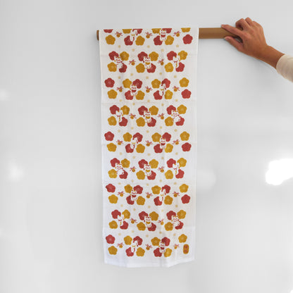 Senshu Enfuku Gauze Face Towel - Beckoning Cat