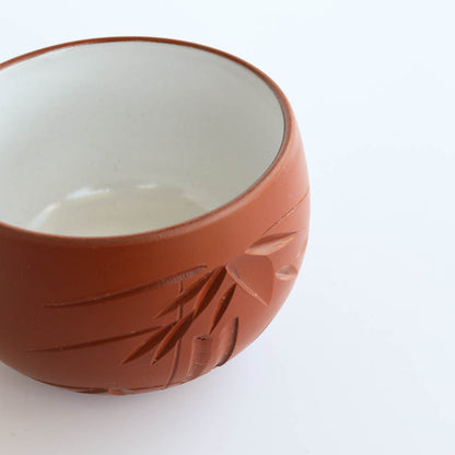 Tokoname Sencha Tea Cups Set - Bamboo (5pcs)