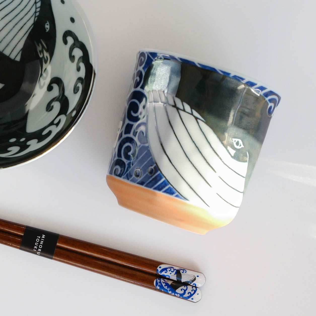 Sushi Tea Cup 280ml - Shiranami Whale