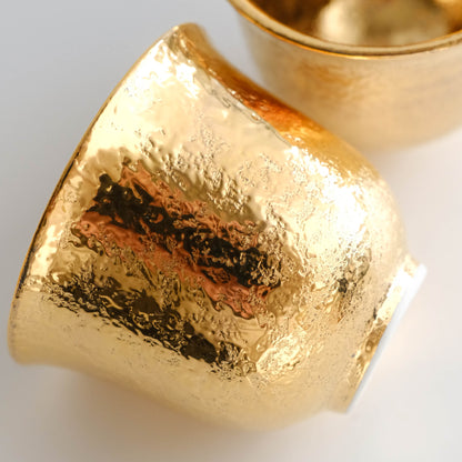 Hasami Ware Handmade Teapot and Teacups Set - Gold Glazed