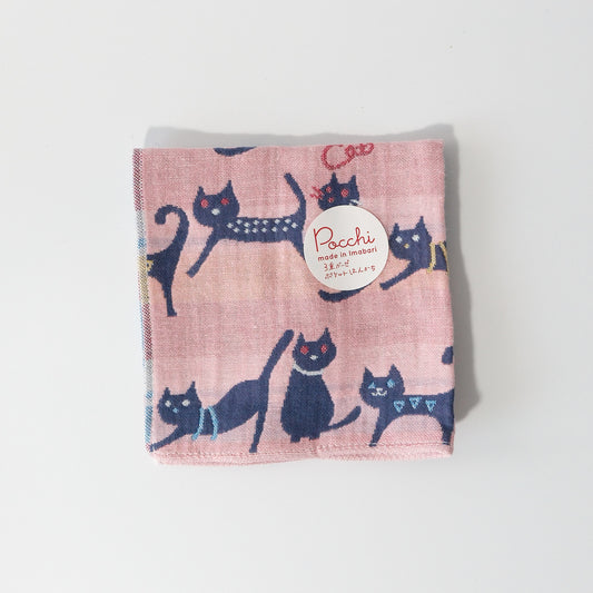 POCCHI Imabari Towel Handkerchief 25cm - Cat