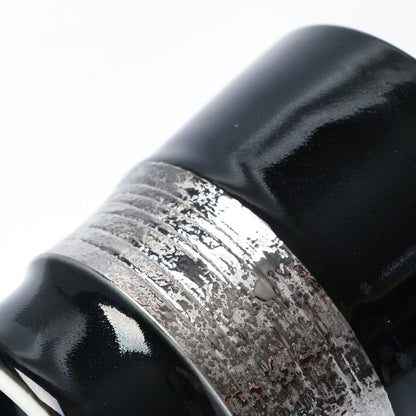 Wazan Wabi Hasami Ware Japanese Whisky Cup – Black & Silver