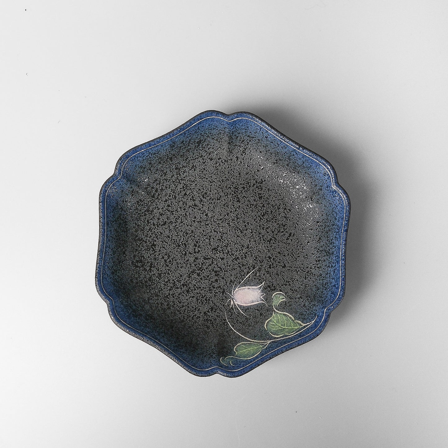 Yakishime Arita Ware Coffee Cup & Saucer - Bellflower (Indigo)