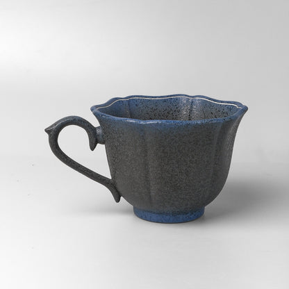 Yakishime Arita Ware Coffee Cup & Saucer - Bellflower (Indigo)