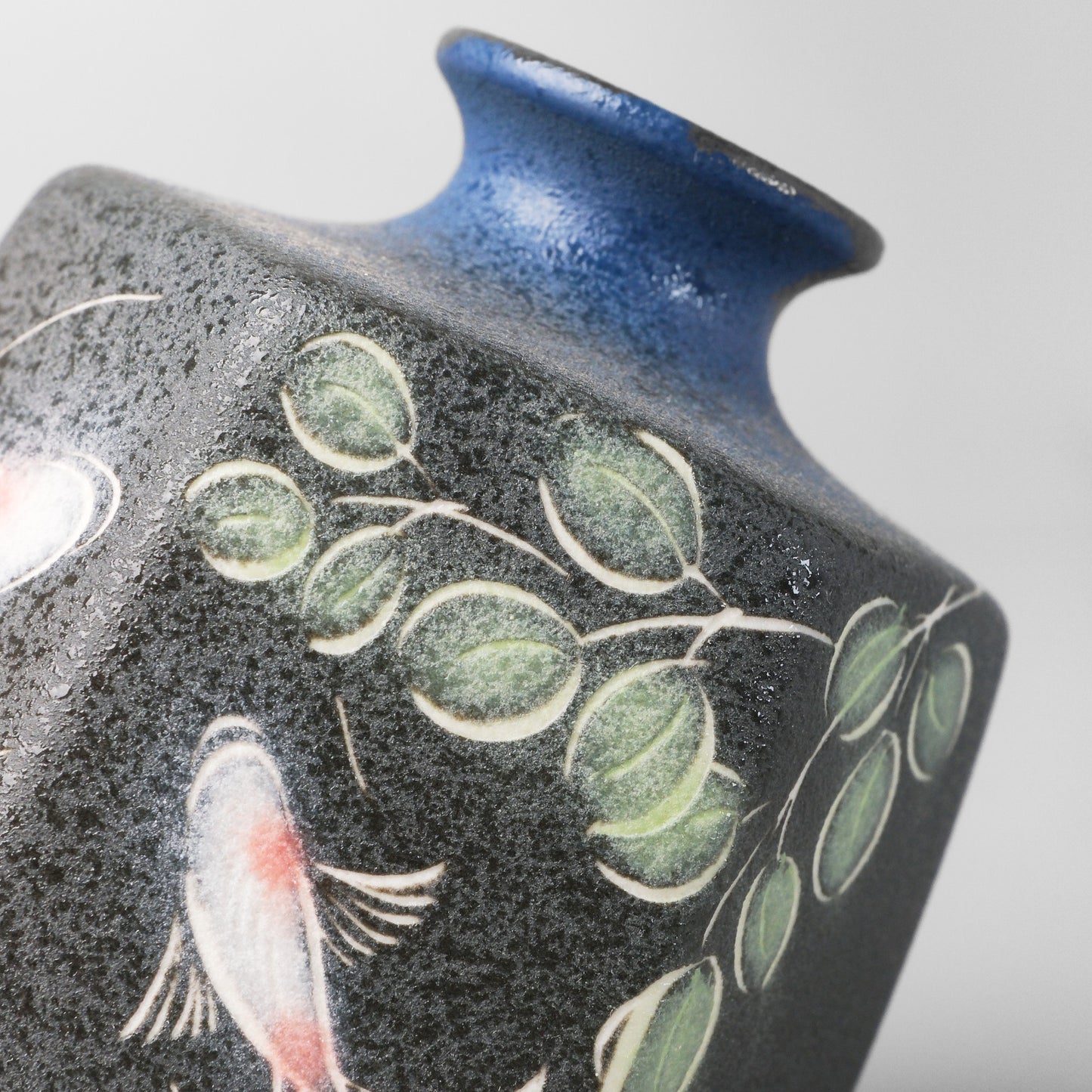 Yakishime Arita Ware Hexagonal Bud Vase - Koi