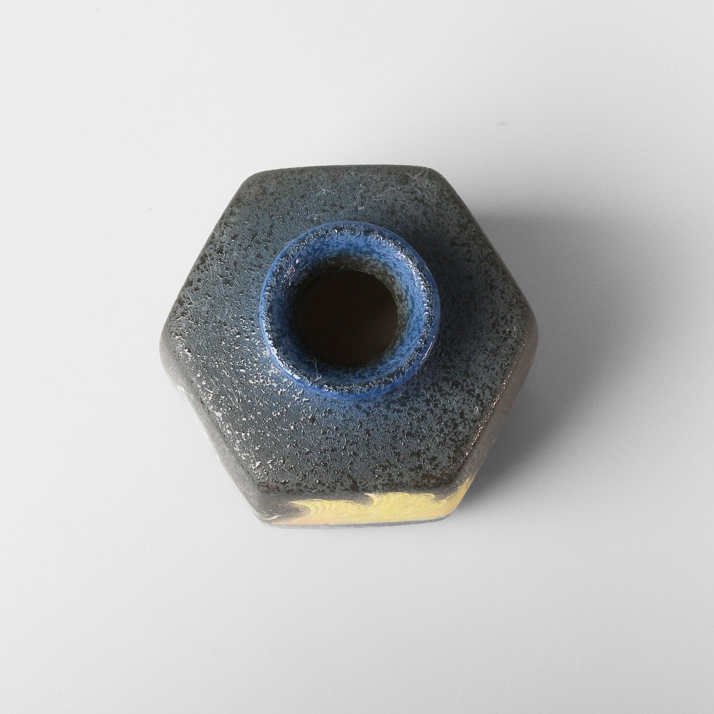 Yakishime Arita Ware Hexagonal Bud Vase - Golden Bloom