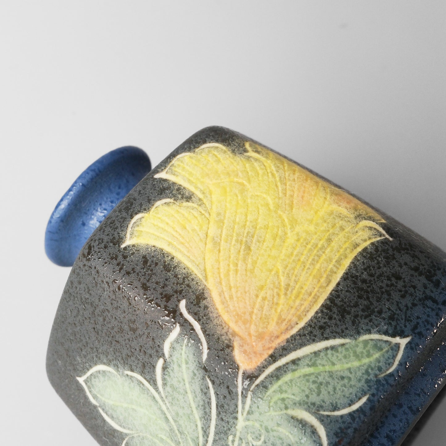 Yakishime Arita Ware Hexagonal Bud Vase - Golden Bloom