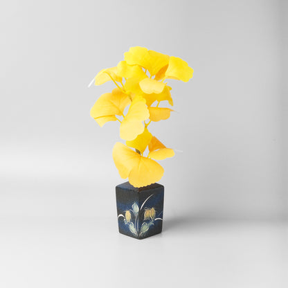 Yakishime Arita Ware Square Bud Vase - Bellflower