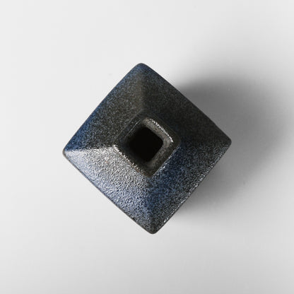 Yakishime Arita Ware Square Bud Vase - Bellflower