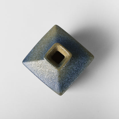 Yakishime Arita Ware Square Bud Vase - Bellflower