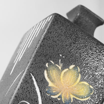 Yakishime Arita Ware Square Bud Vase - Yoka