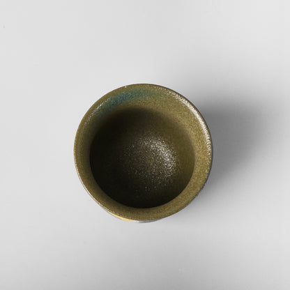 Yakishime Japanese Yunomi Teacup - Bell-shaped Clematis (Large)