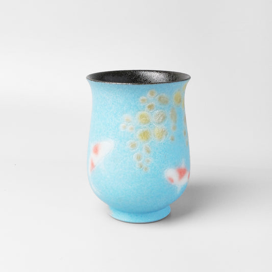 Yakishime Japanese Yunomi Teacup - Koi (Large)