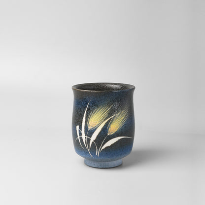 Yakishime Japanese Yunomi Teacup - Wheat (Small)